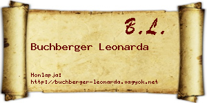 Buchberger Leonarda névjegykártya